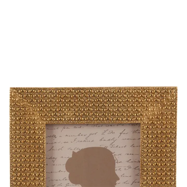 Bilderrahmen Gold 13 x 18 cm aus Polyresin mit dekorativer Struktur
