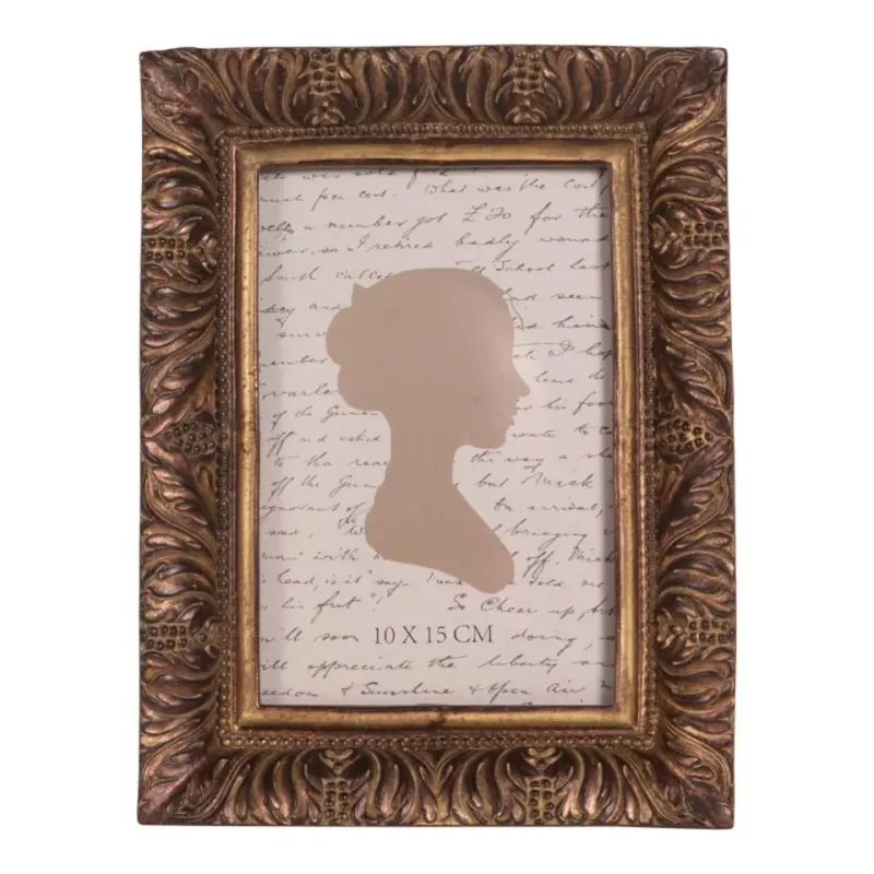 Fotorahmen Braun im Dutch Style Baroque Design Brauner Fotorahmen aus Polyresin im Dutch Style Baroque Design mit detailreichen Ornamenten, 20 x 15 x 2,5 cm