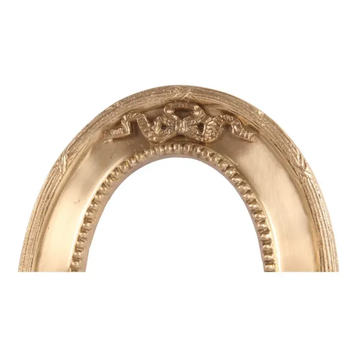 Bilderrahmen Gold 9 x 13 cm oval aus Stahl und Glas