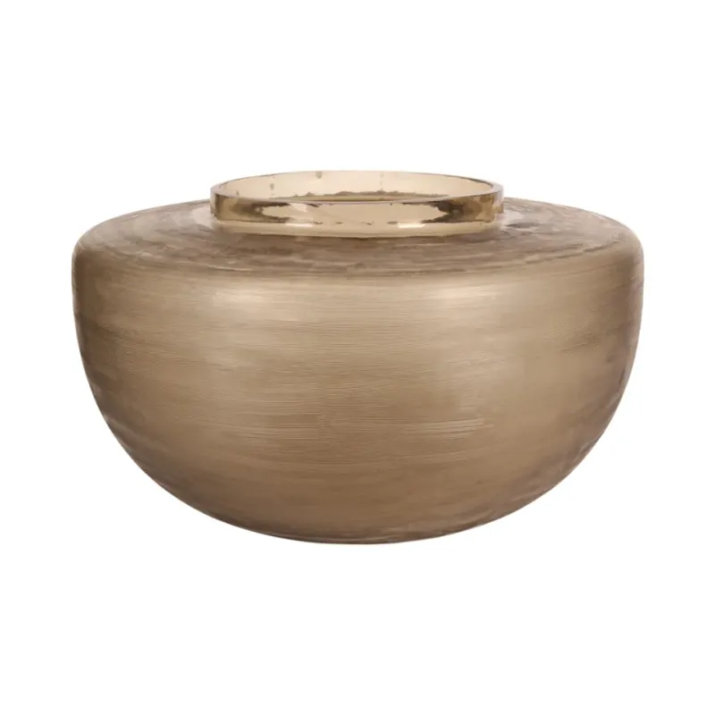 Opalvase M 30 cm Braun aus Glas Braune Opalvase M 30 cm aus Glas mit runder Form und feiner Struktur