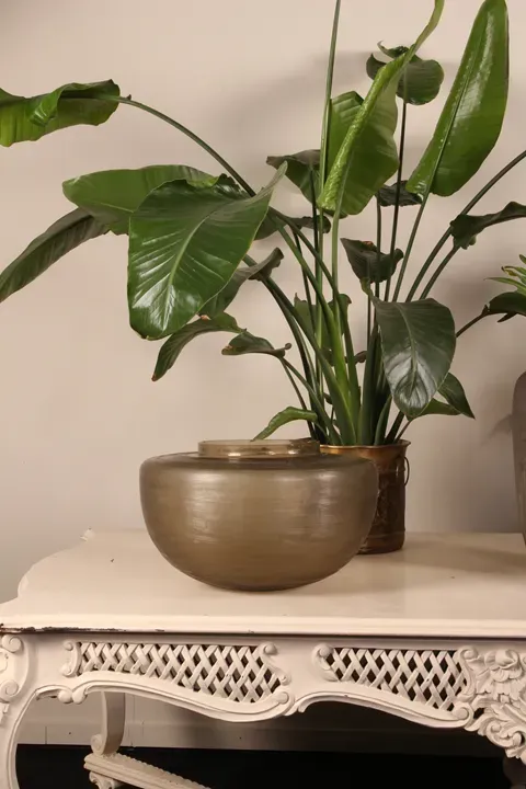 Opalvase M 30 cm Braun aus Glas