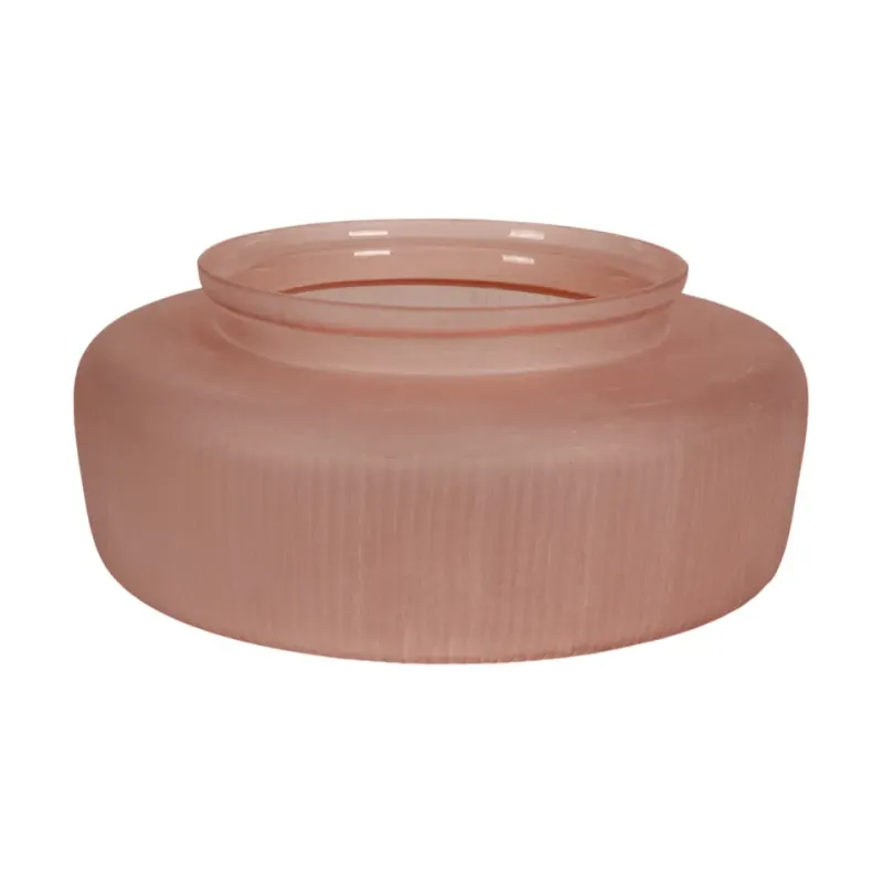 Rubin Vase L 49 cm Rosa aus Glas für Blumen und Deko Rosa Rubin Vase L 49 cm aus Glas mit feinem Relief und weiter Öffnung