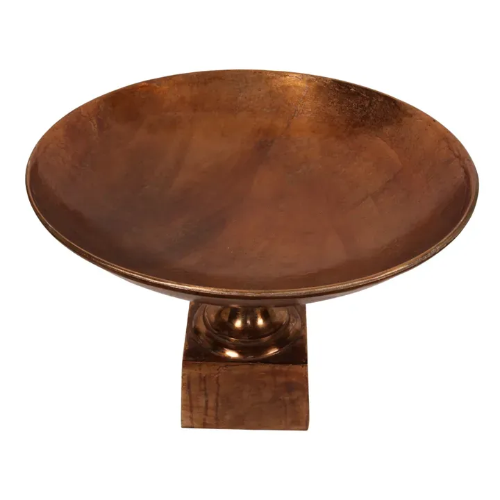Runde Schale 72 cm Antikbronze aus Aluminium mit Sockel