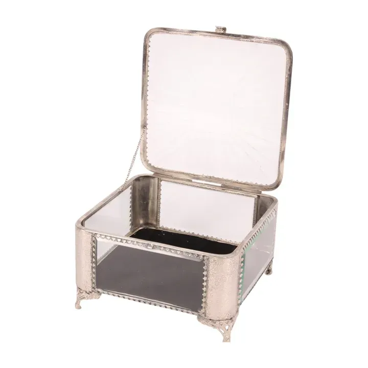 Quadratischer Glaskasten 21 cm für Schmuck aus der Barock Kollektion