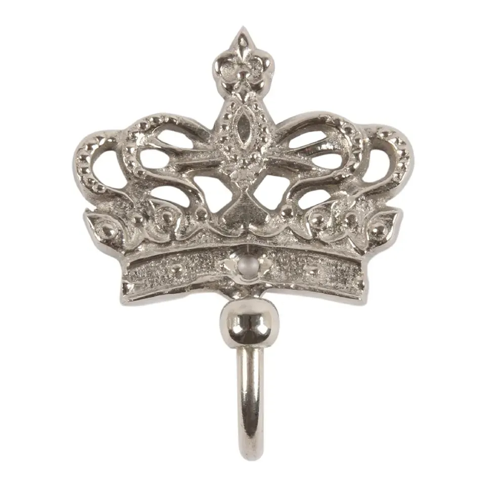 Kinnkrone Wandhaken Silber aus Messing