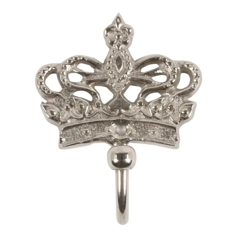 Kinnkrone Wandhaken Silber aus Messing