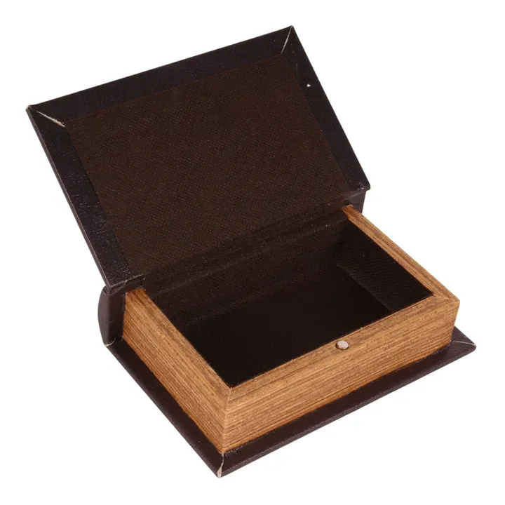 Geschenkbox - Vintage-Buch «Thank You» 15 cm in Braun