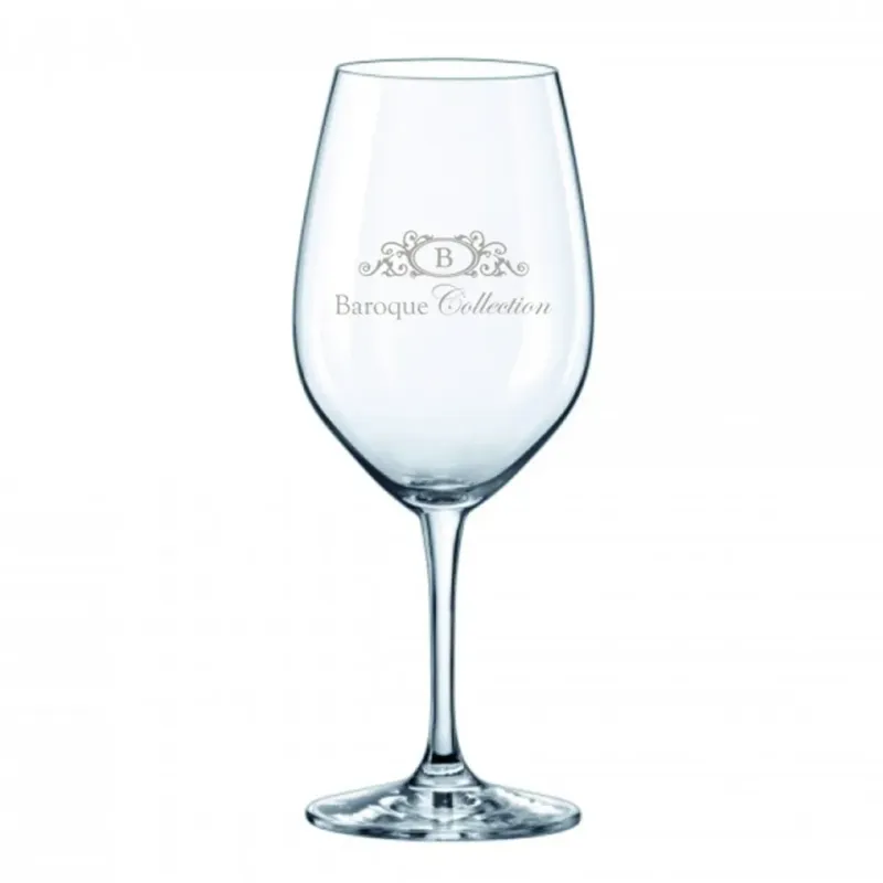 Weissweinglas Baroque, 350 ml Weissweinglas aus klarem Glas mit Baroque Collection-Aufdruck