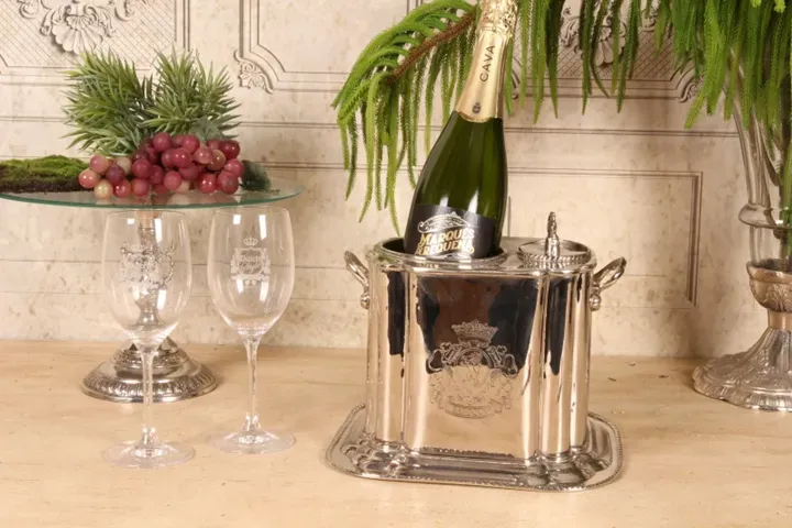 Eleganter Wein- und Champagnerkühler, 25,5x21 cm