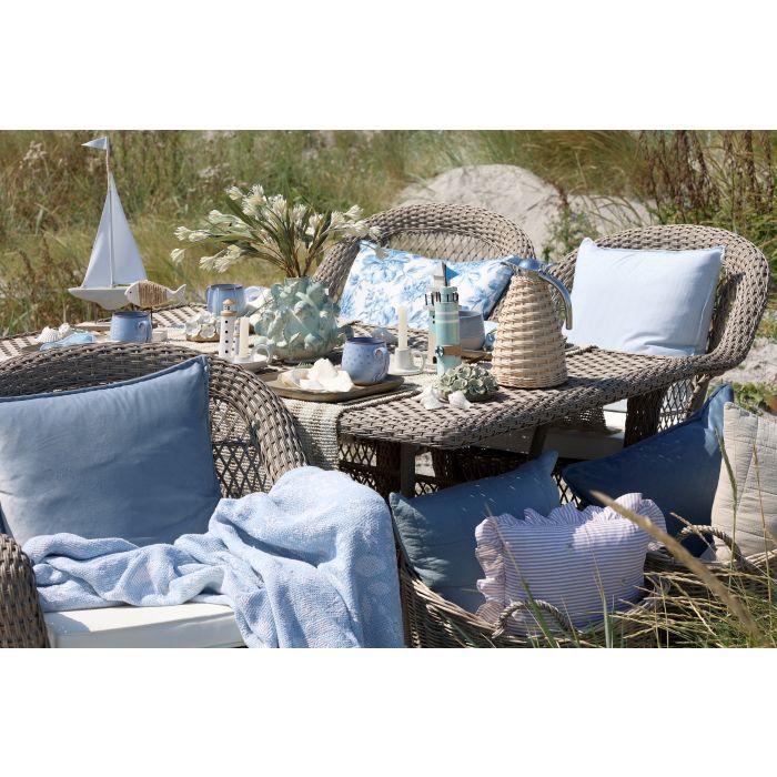 Rattan Tisch Riviera geflochten, 160 x 90 cm, natur
