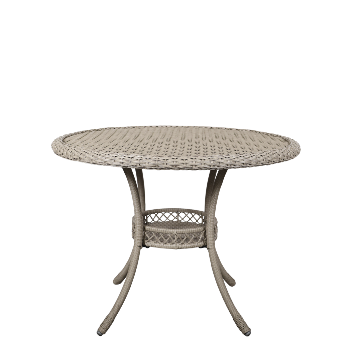 Geflochtener Tisch Riviera, H 74 cm, Ø 100 cm, natur Runder geflochtener Tisch im Modell Riviera, natur, H 74 cm, Ø 100 cm