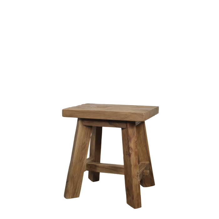 2er-Set Grimaud Hocker aus recyceltem Teakholz, 45 x 40 x 30 cm, natur 2er-Set Grimaud Hocker aus recyceltem Teakholz in Natur