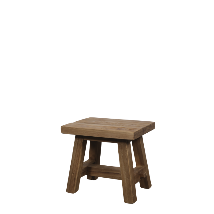 2er-Set Grimaud Hocker aus recyceltem Teakholz in Natur 2er-Set Grimaud Hocker aus recyceltem Teakholz