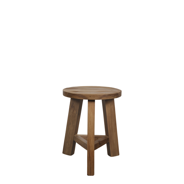 2er-Set Grimaud Hocker II aus recyceltem Teakholz, natur 2er-Set Grimaud Hocker II aus recyceltem Teakholz