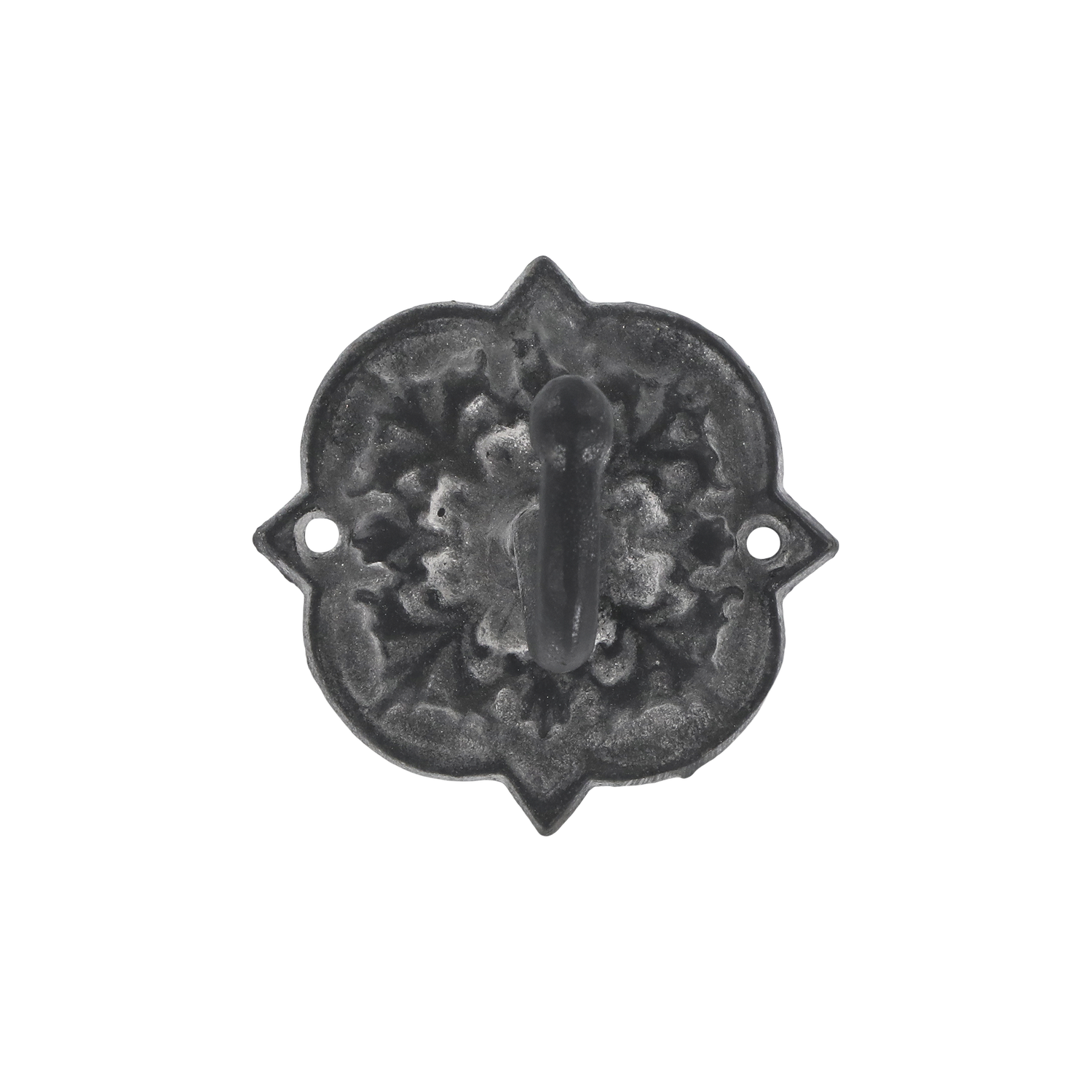 Dekorativer Eisenhaken in antique Schwarz, H9/L9/B7,5 cm.
