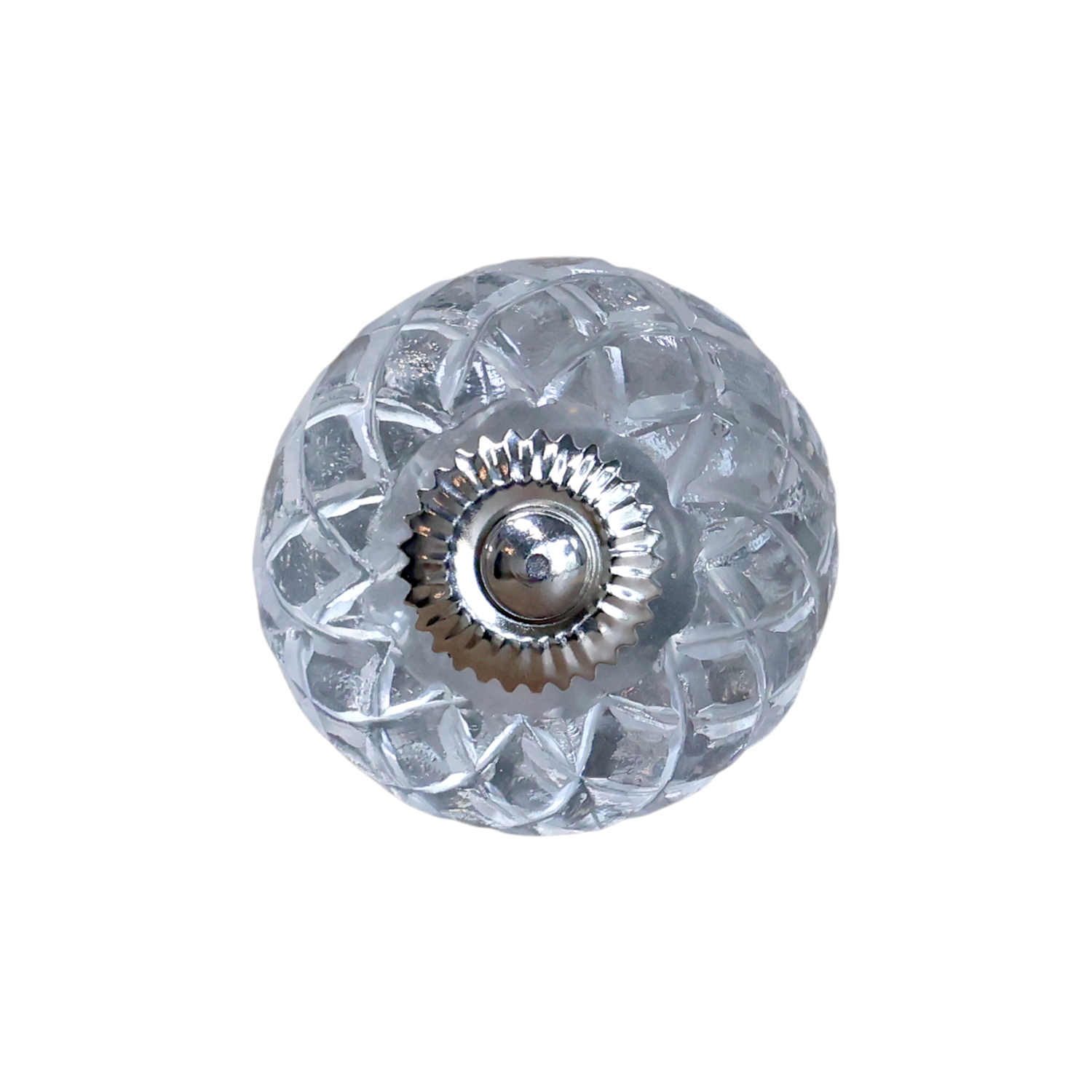 Möbelgriff aus geschliffenem Glas, klar, L4/D4 cm Durchsichtiger Möbelgriff aus geschliffenem Glas, L4/D4 cm.