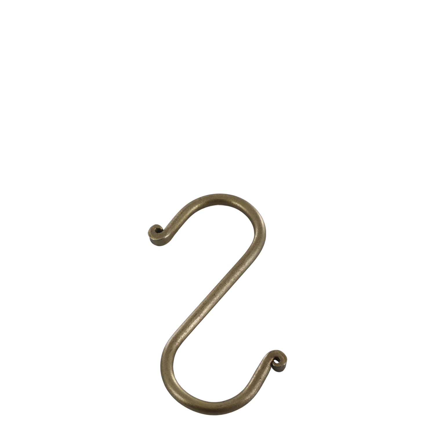S-Haken aus Messing, antique Messing, H11/L5 cm S-Haken aus Messing in antique Messing mit geschwungenen Enden, H11/L5 cm