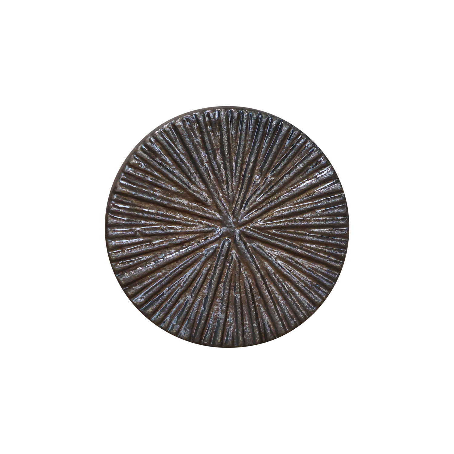 Griff mit Rillen aus Eisen in Messingoptik, L 3/D 3,5 cm Runder Griff mit Rillen aus Eisen in Messingoptik, L 3/D 3,5 cm