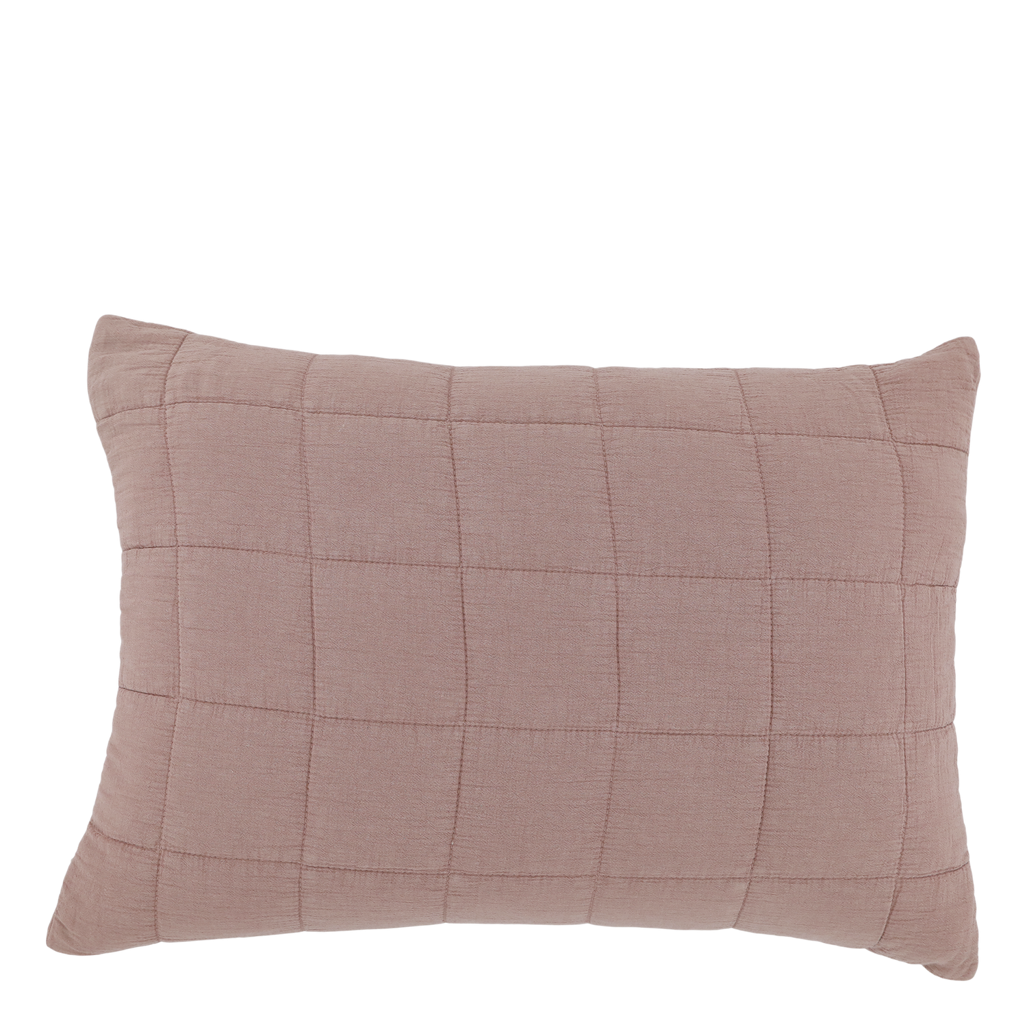 Aix Vintage Kissenbezug aus Baumwolle in Taupe, 60 x 40 cm, mit dezenter Steppung.