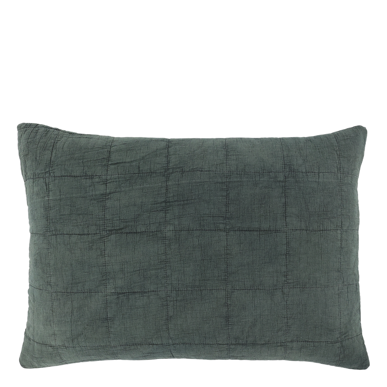 Forest green Aix Vintage Kissenbezug aus Baumwolle mit Karomuster, L 60 / B 40 cm