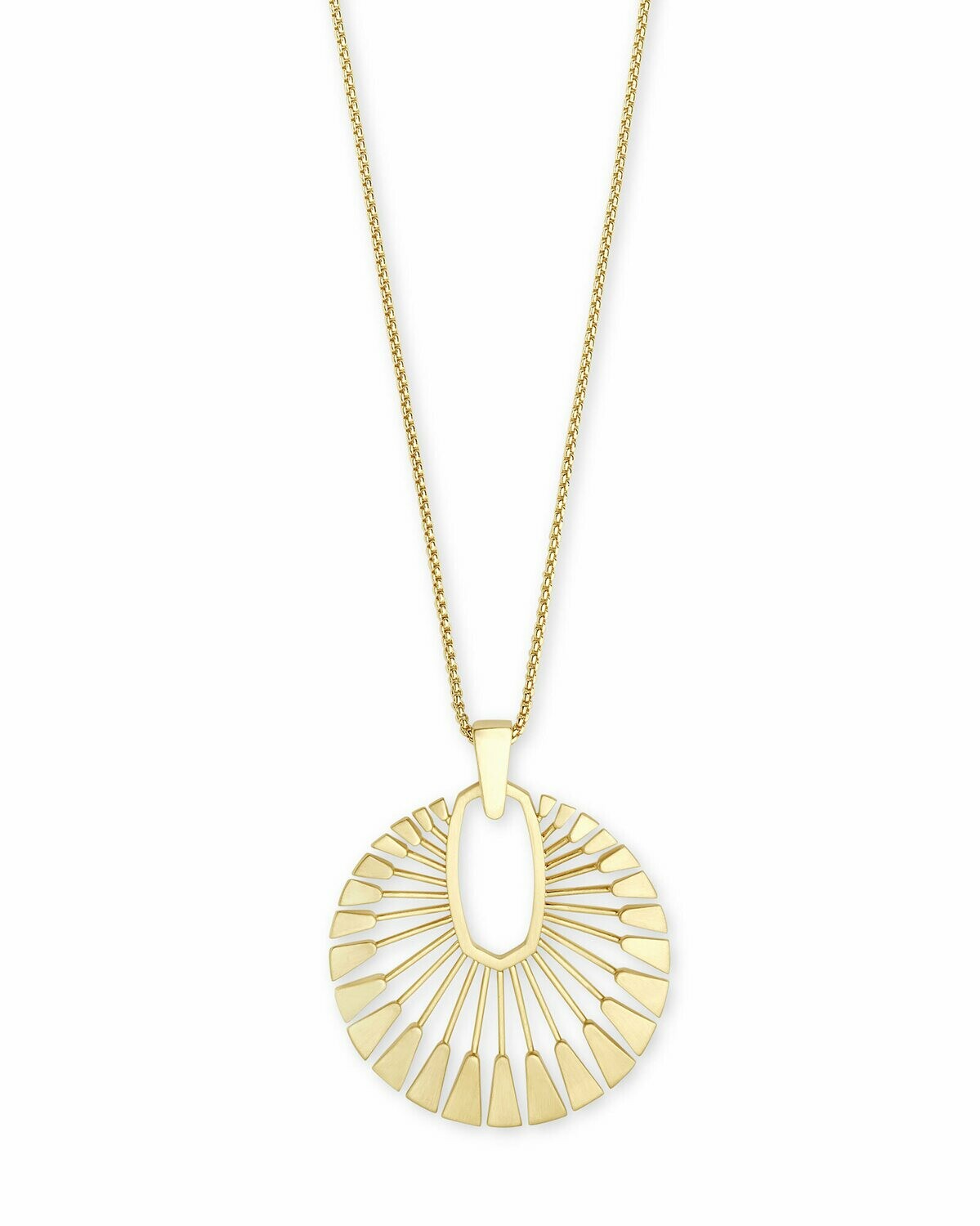 Kendra Scott Deanne Long Pendant Necklace In Gold