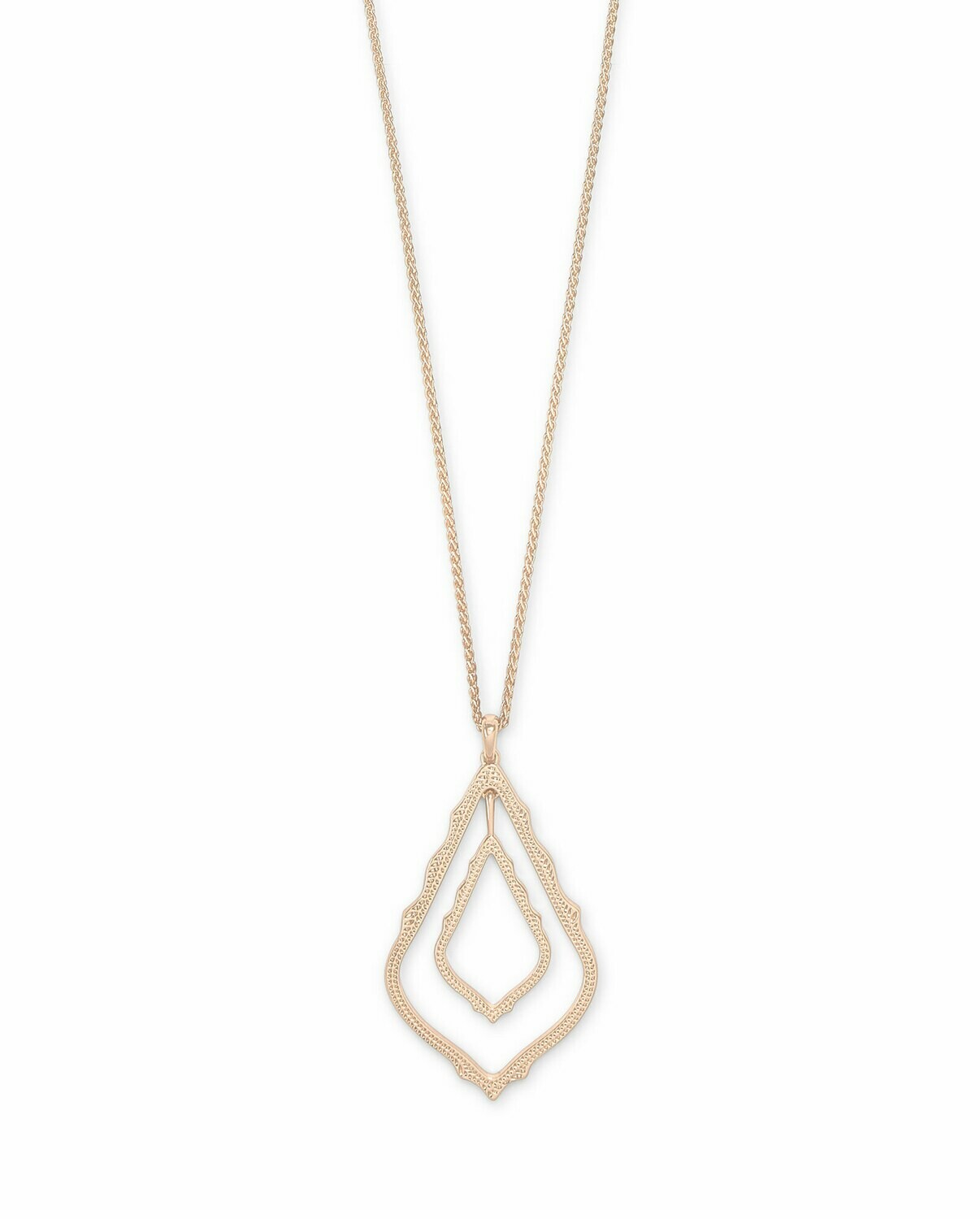 Kendra Scott Simon Long Pendant Necklace In Rose Gold