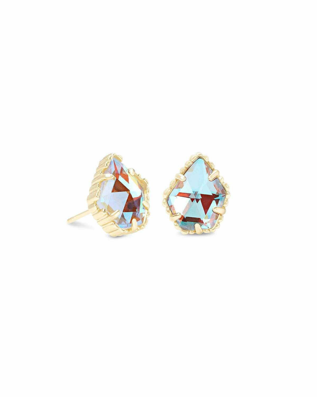 Kendra Scott Tessa Gold Stud Earrings In Dichroic Glass