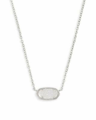 Kendra Scott Elisa Necklace, Silver/Iridescent Druzy