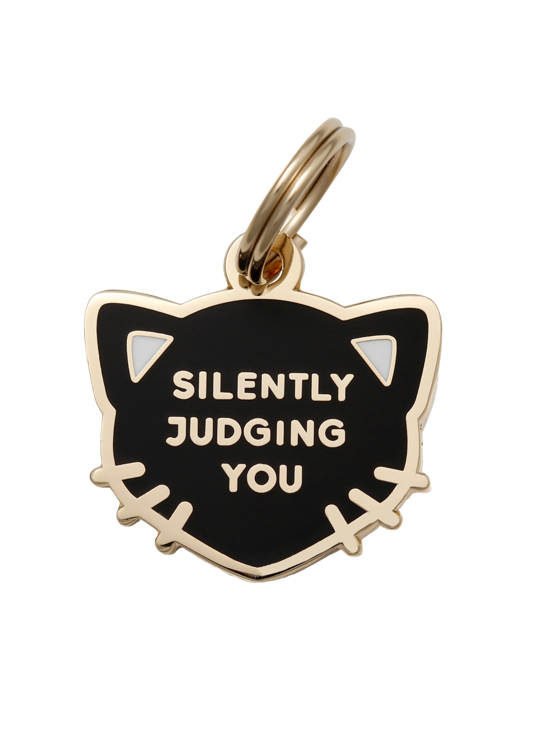 Pet ID Tag - Silently Judging You, Black