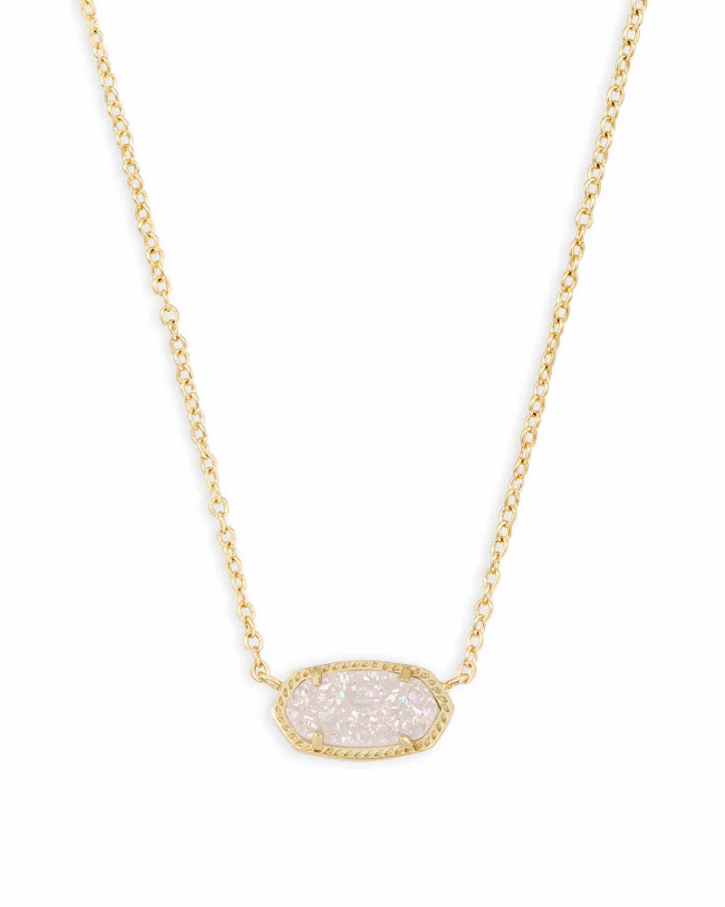 Kendra Scott Elisa Necklace, Gold/Iridescent Drusy