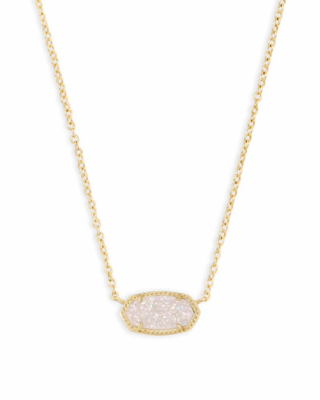 Kendra Scott Elisa Necklace, Gold/Iridescent Druzy