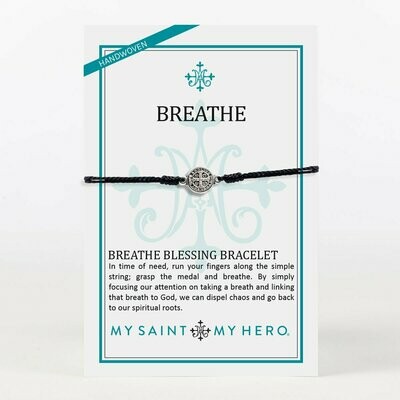 MSMH Breathe Blessing Bracelet (Silver/Black)