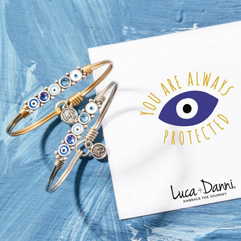 Luca + Danni Blue Ombre Evil Eye Bracelet