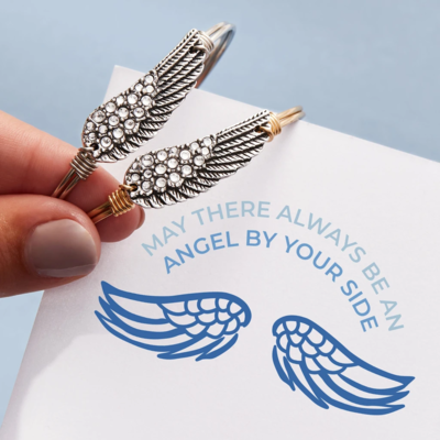 Luca + Danni Crystal Angel Wing Bracelet
