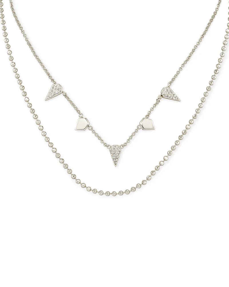 Kendra Scott Demi Multi Strand Necklace in Silver