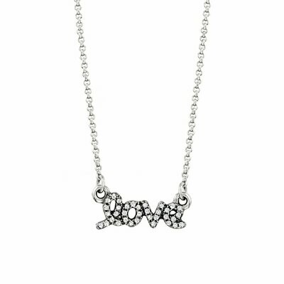Luca + Danni Love Necklace in Pave Crystal