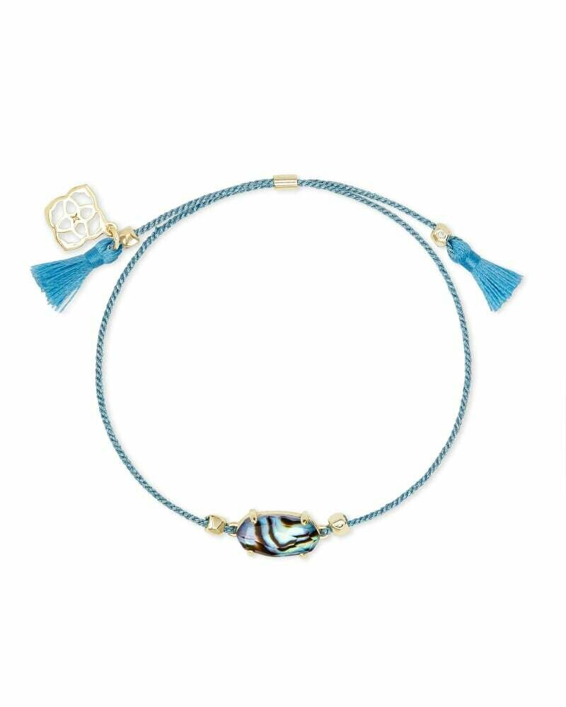 Kendra Scott Everlyne Blue Cord Friendship Bracelet in Abalone Shell