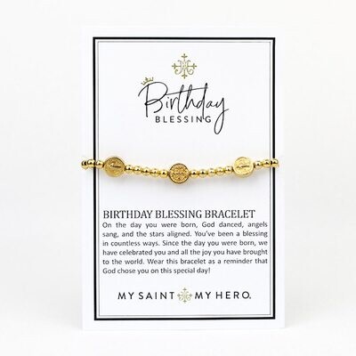 MSMH Birthday Blessing Bracelet (Gold)