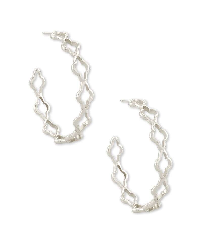 Kendra Scott Abbie Hoop Earrings in Silver