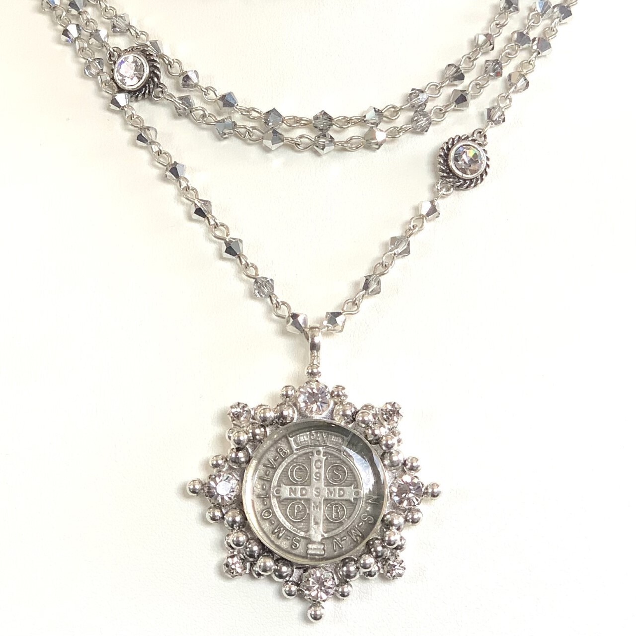 VSA Magdalena Necklace in Light Chrome (Silver)
