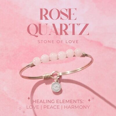 Luca + Danni Rose Quartz Energy Stone Bracelet for Love