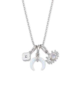 Kendra Scott Gemma Silver Charm Necklace Set in Neutral Mix