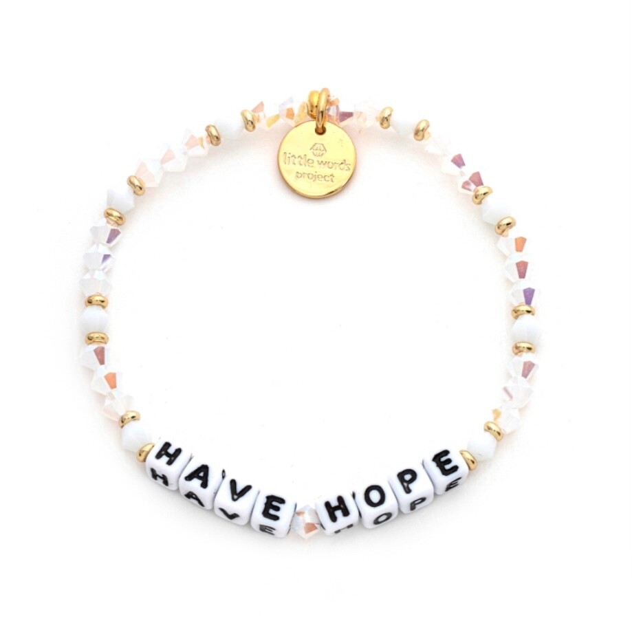 Little Words Project White HAVE HOPE Bracelet