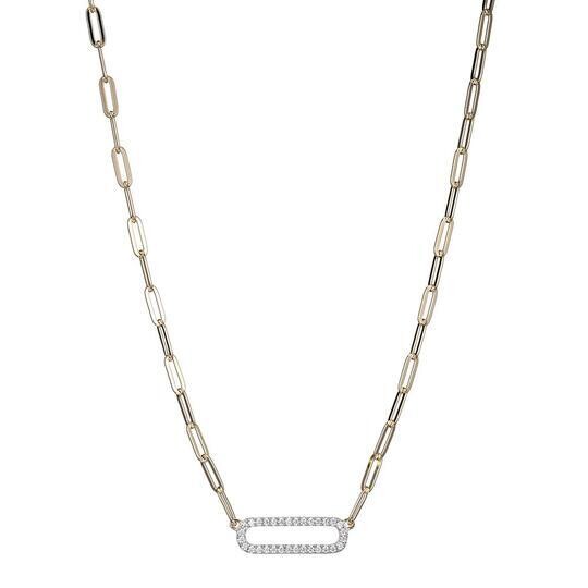 Charles Garnier Paperclip Collection Amelia Necklace, Gold