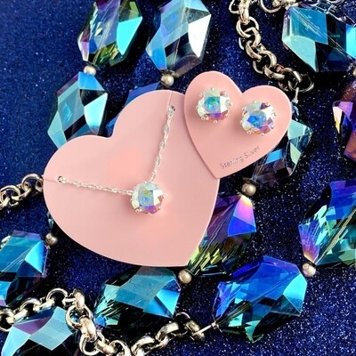 JoJo Loves You Crystal AB Mini Marina Necklace
