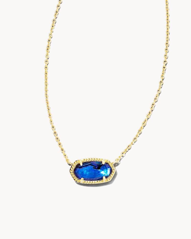 Kendra Scott Elisa Necklace in Gold/Navy Abalone