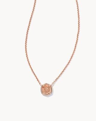Kendra Scott Davie Necklace in Rose Gold/Rose Gold Drusy