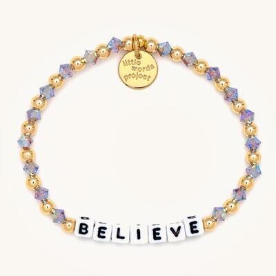 Little Words Project BELIEVE Bracelet (Gold-Filled) S/M