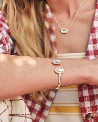 Kendra Scott Elton Cuff Bracelet, Gold/Dichroic Glass