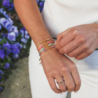MSMH Filled By Faith Bracelet (Silver/Orange)